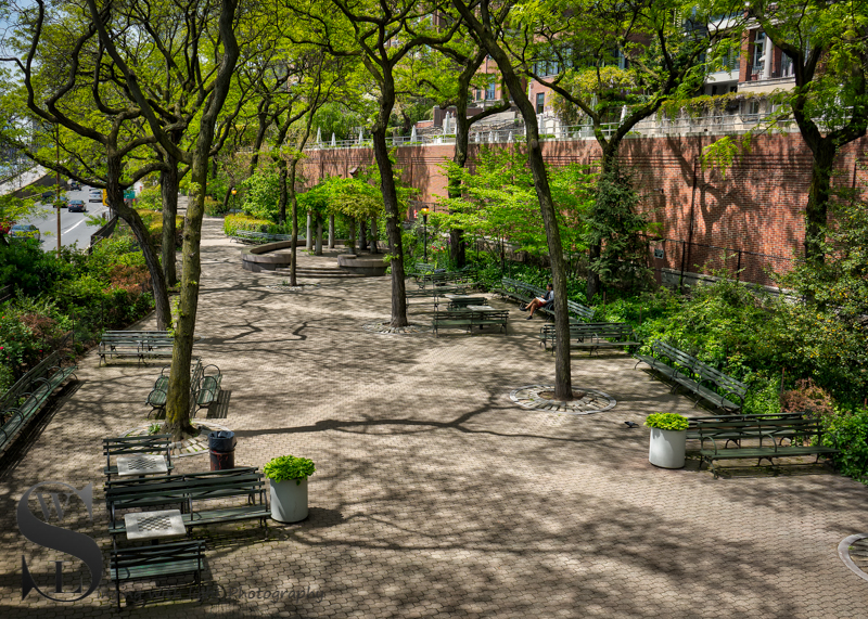 The upper portion of Peter Detmold Park, west of the FDR Drive, may attract warblers and other songbirds during migration. Photo: JJ/CC BY-NC-ND 2.0