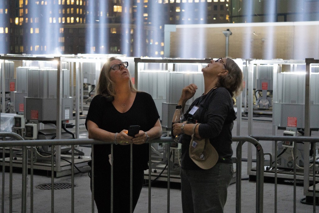 Jennifer Hellman, Michael Ahern Production Services (left), with Dr. Susan Elbin, NYC Bird Alliance (right). Photo: NYC Bird Alliance