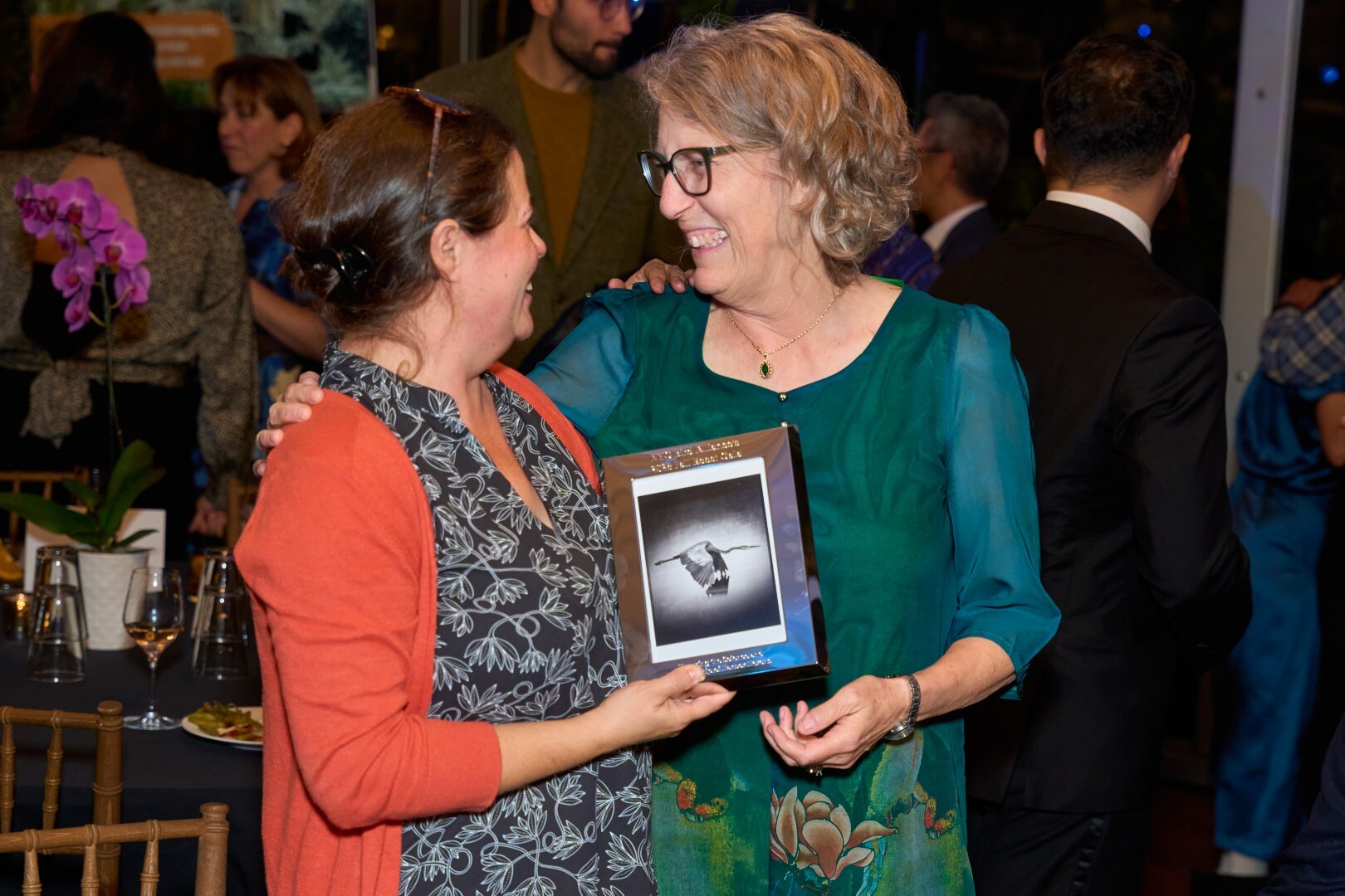 Left to right: honoree Dr. Elizabeth C. Craig with honoree and NYC Bird Alliance conservation scientist emerita Dr. Susan Elbin. Photo: Cyrus Gonzeles