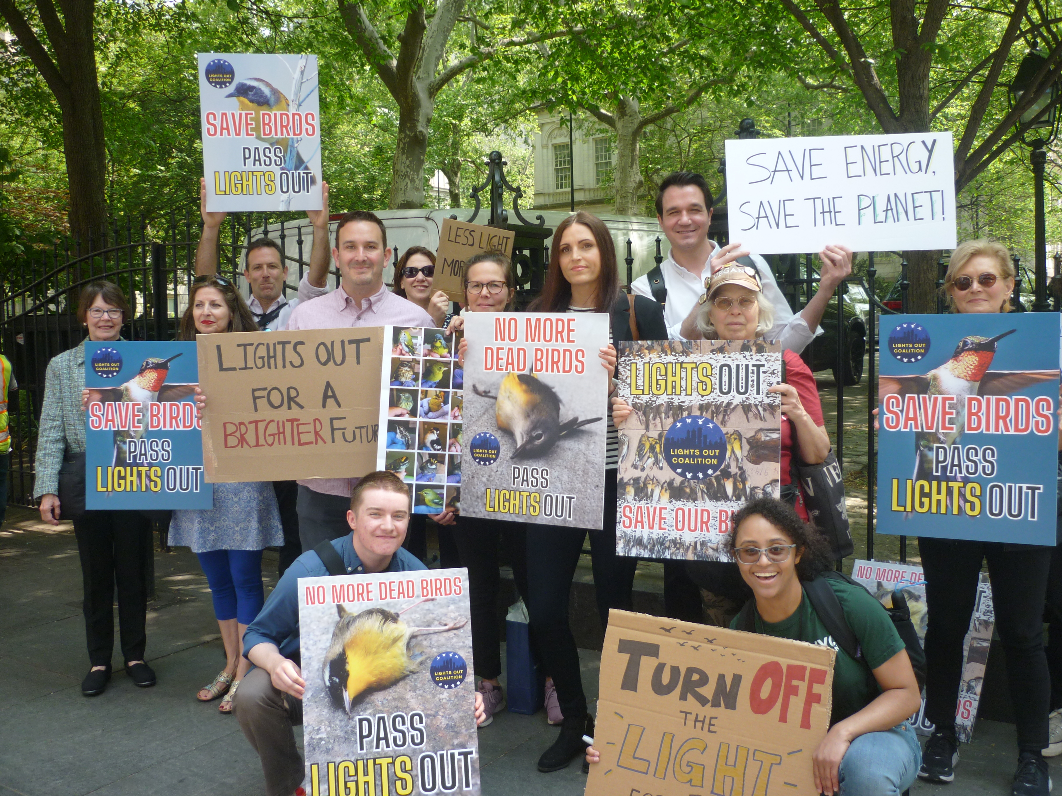 Lights Out Rally at City Hall. Photo: NYC Bird Alliance