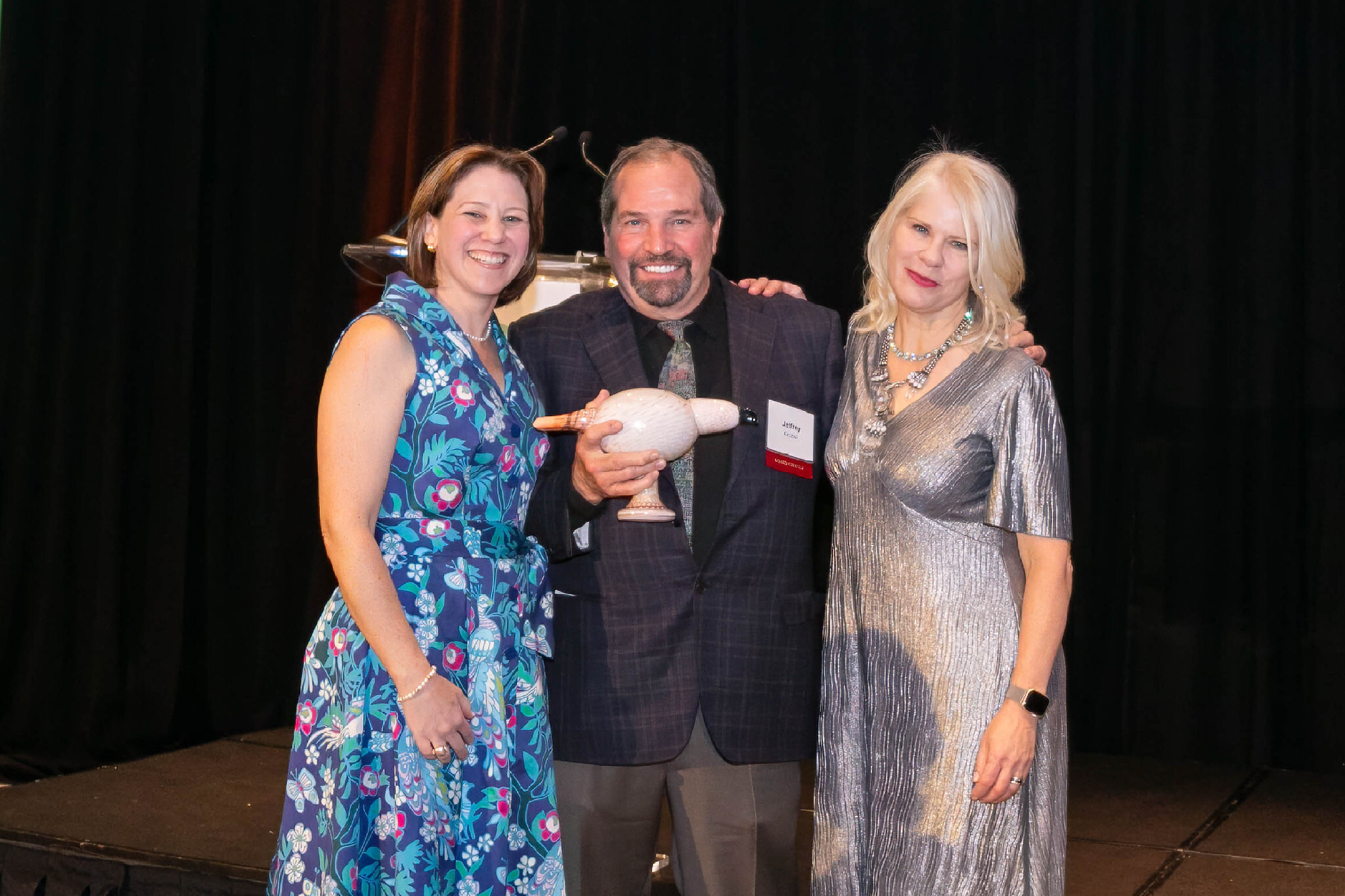 From left to right: NYC Bird Alliance Executive Director Jessica Wilson, honoree Jeffrey Kimball, and NYC Bird Alliance President Karen Benfield. Photo: Cyrus Gonzeles