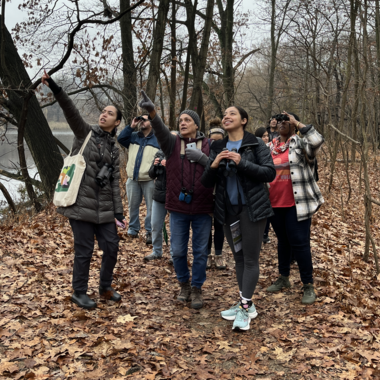 Bilingual Birding at Van Cortlandt Park with Latino Outdoors. Photo: Sofia Sainz