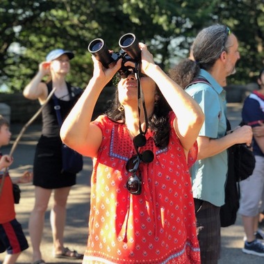 Birding at Riverside Park. Photo: Leo Wexler-Mann