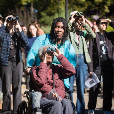 Accessible Birding in Fort Tryon Park. Photo: Sean Jamar/City Parks Foundation