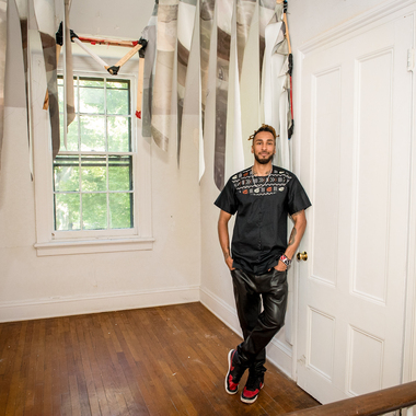 2023 AiR Dario Mohr in his Governors Island studio space. 