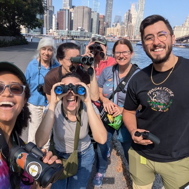 Bilingual Birding during Latino Conservation Week. Photo: NYC Bird Alliance