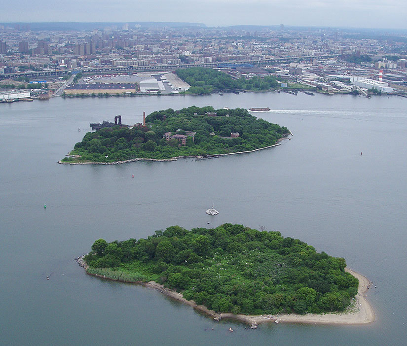 North Brother Island (up top) and South Brother Island. Photo: NYC Bird Alliance