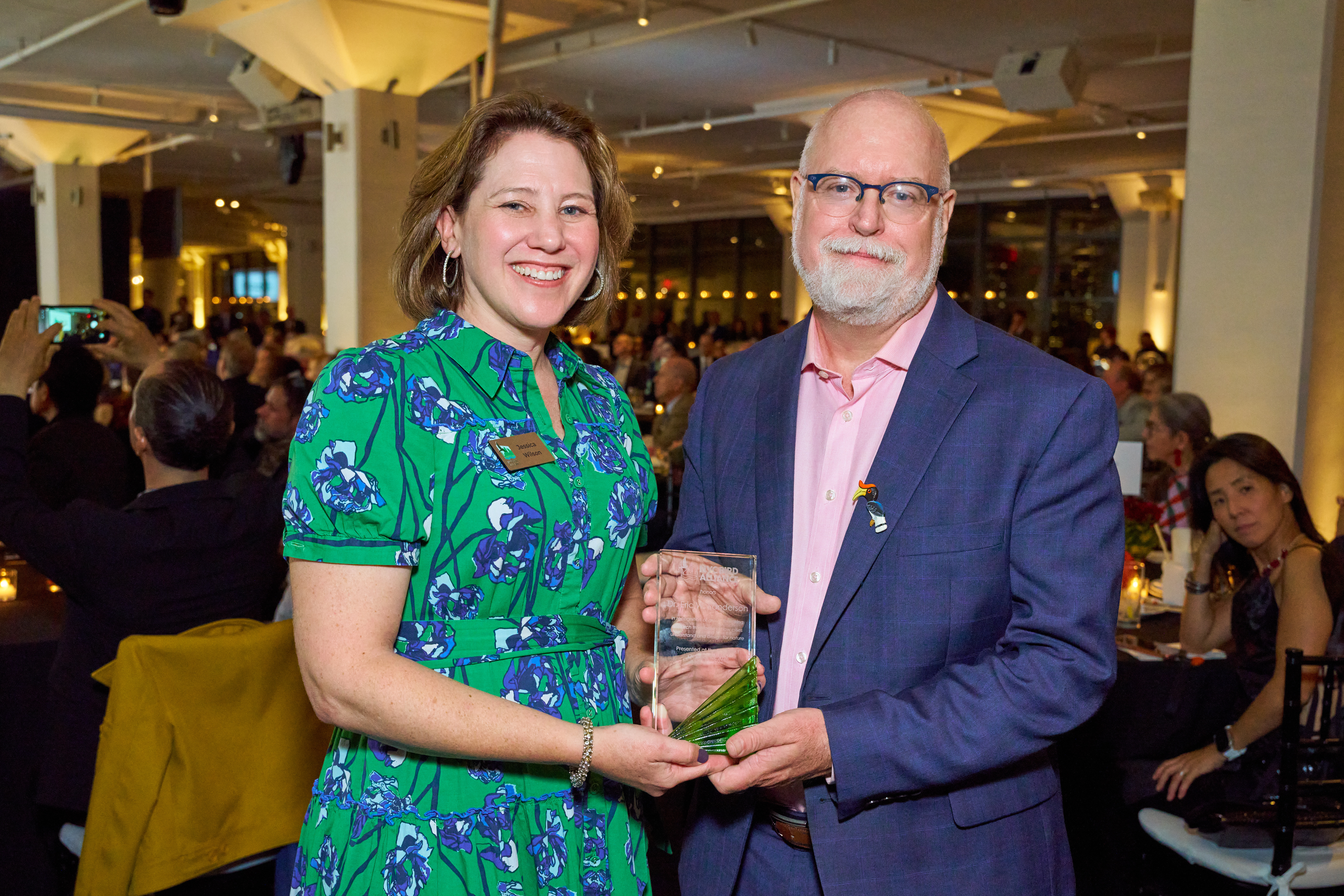 Executive Director Jessica Wilson with honoree Dr. Eric W. Sanderson